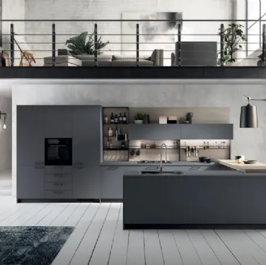 Cucina Moderna Mood Grigio Bromo di Scavolini