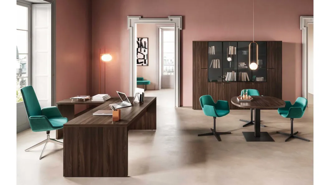 Scrivania Direzionale Funny Plus 2019 Fianco Legno di About Office